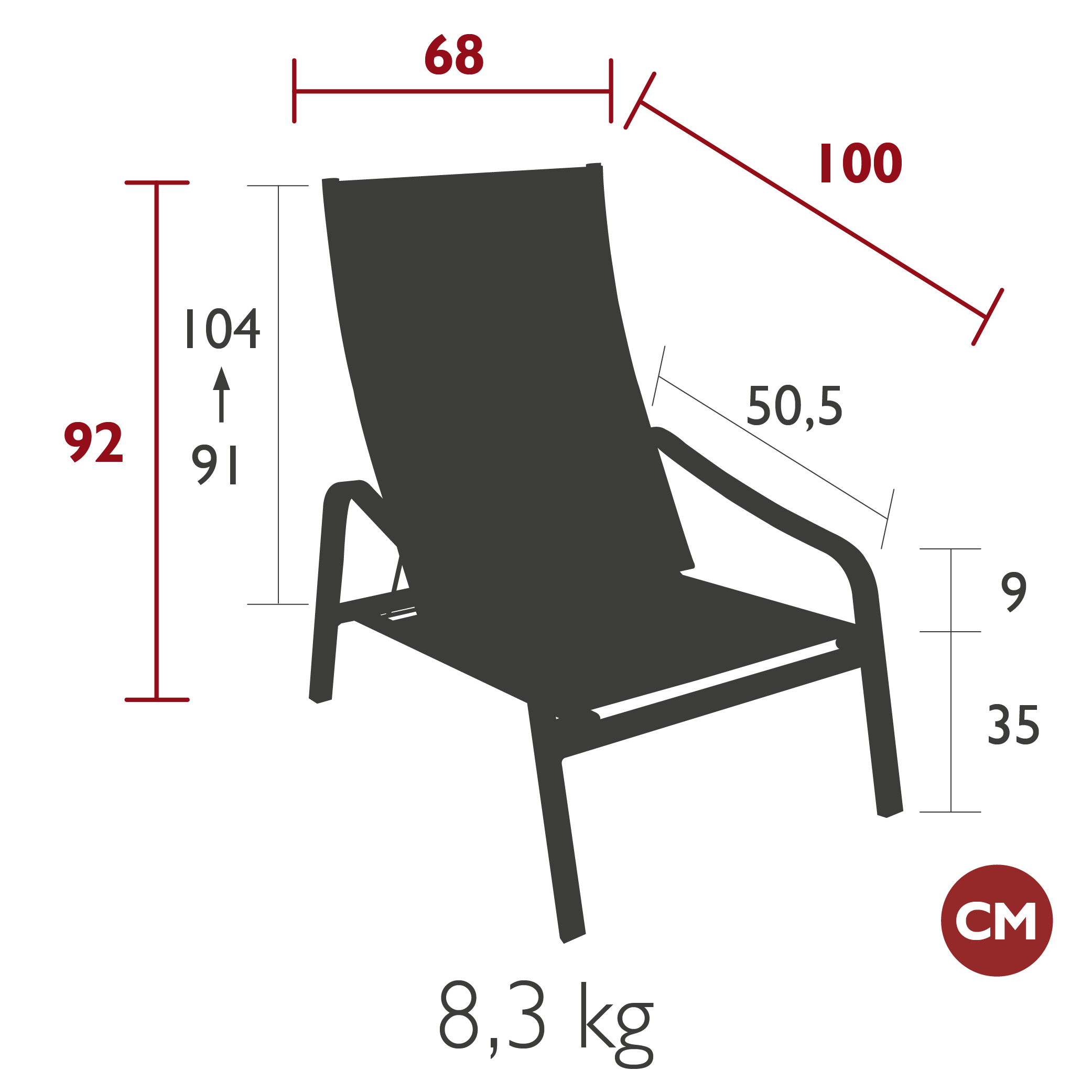 Fermob Alizé Low Armchair (verstelbaar) - Afbeelding 6