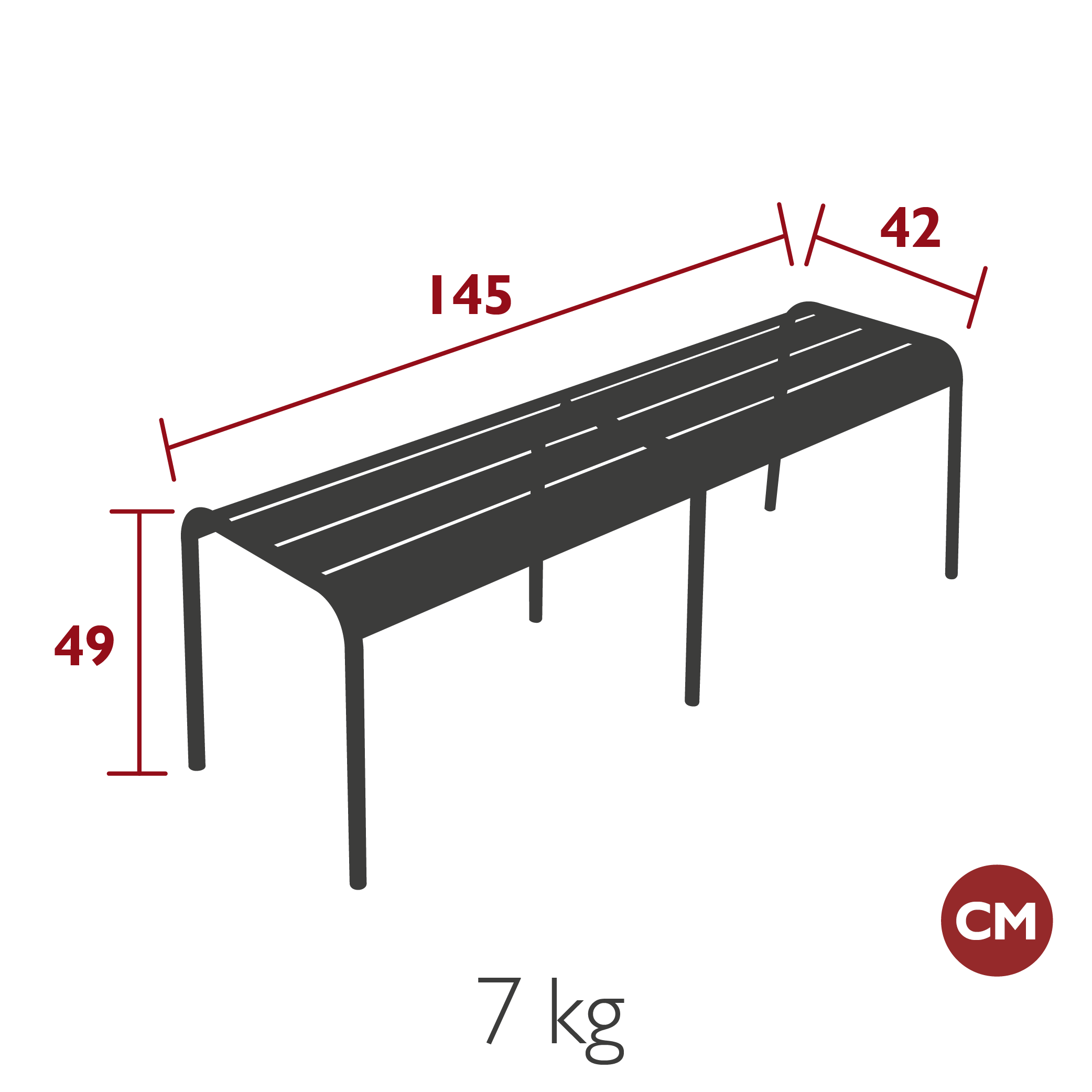Fermob Luxembourg Rugloze Bank 3/4 zits - Afbeelding 7