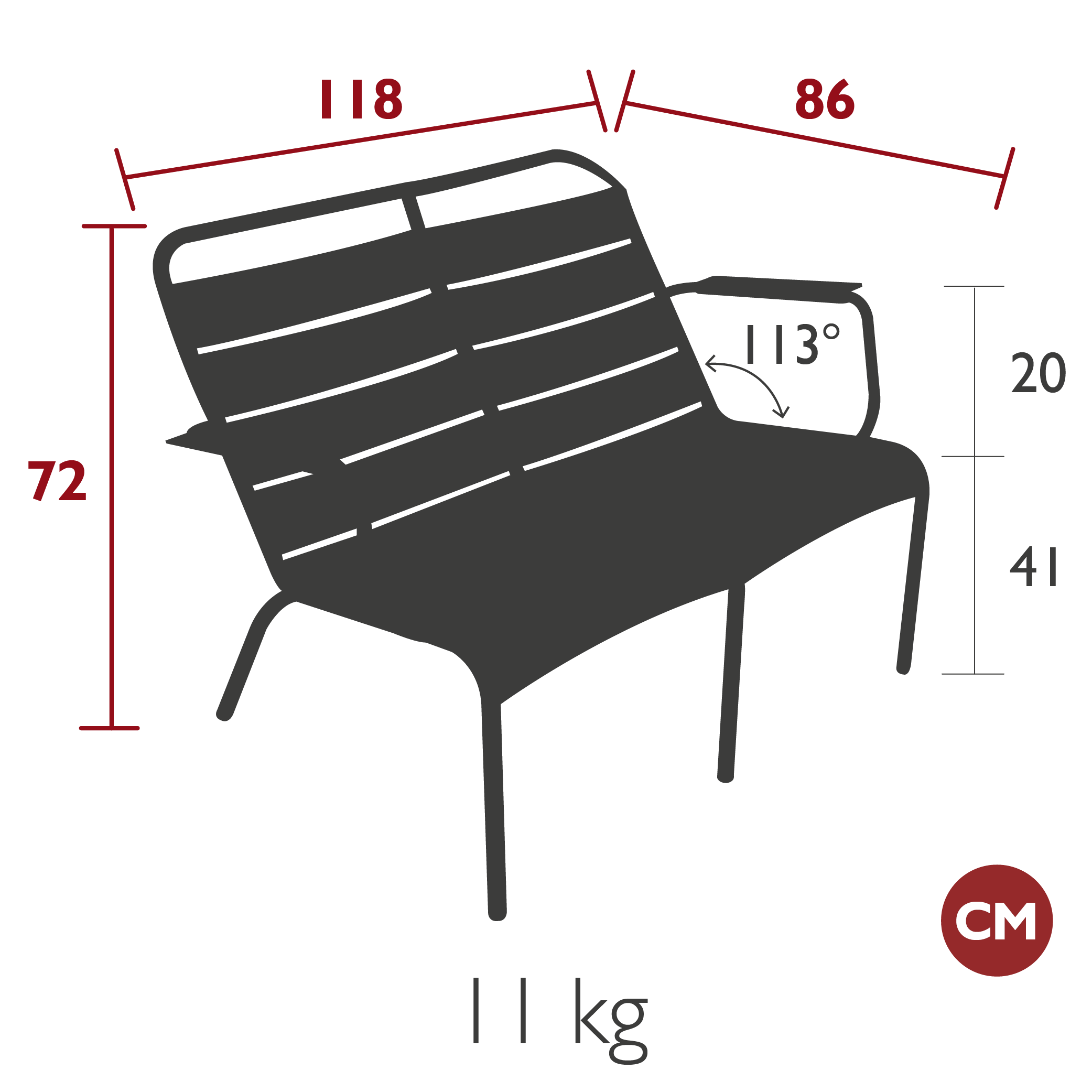 Fermob Luxembourg Duo Low Armchair - Afbeelding 6
