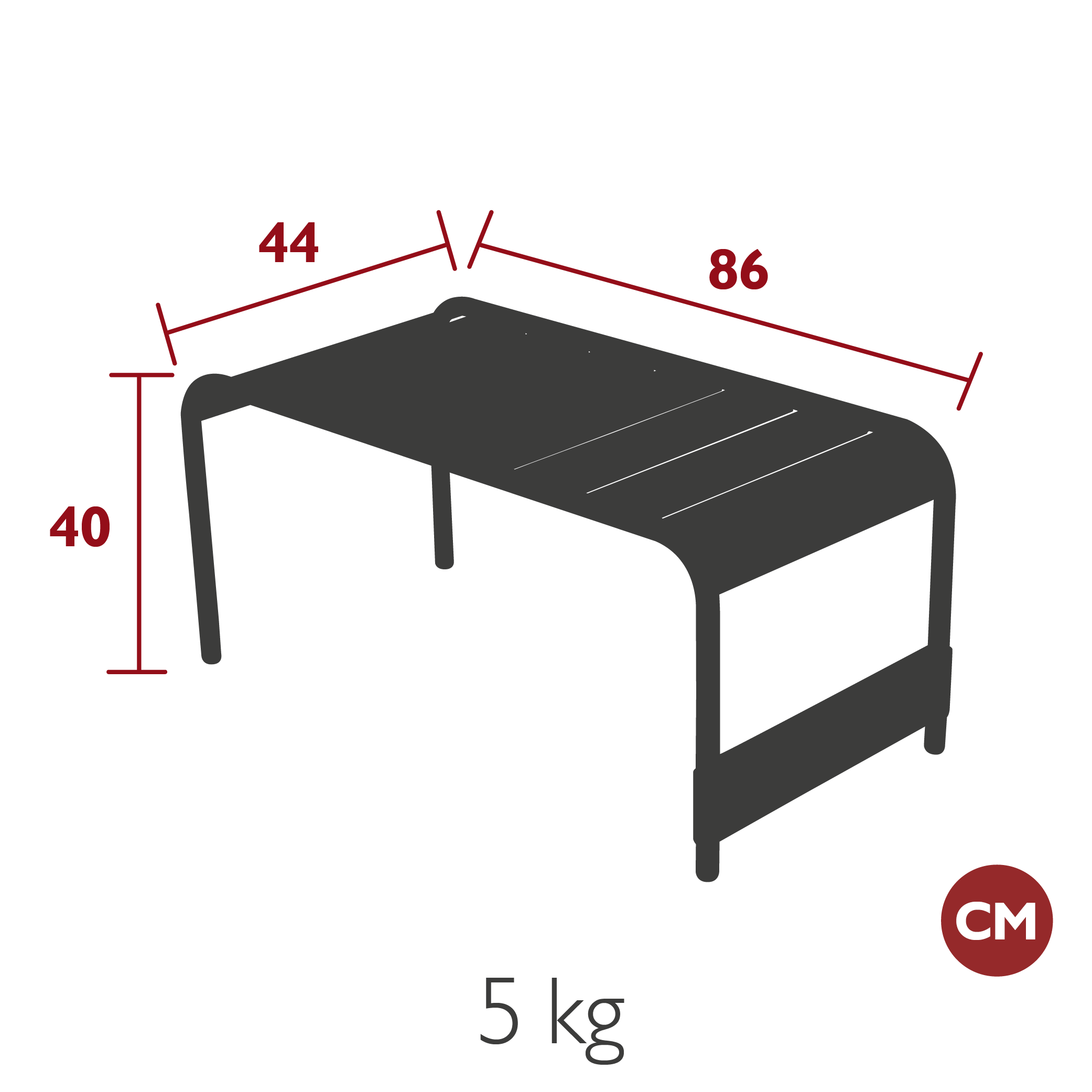 Fermob Luxembourg Grote Voetenbank - Afbeelding 4