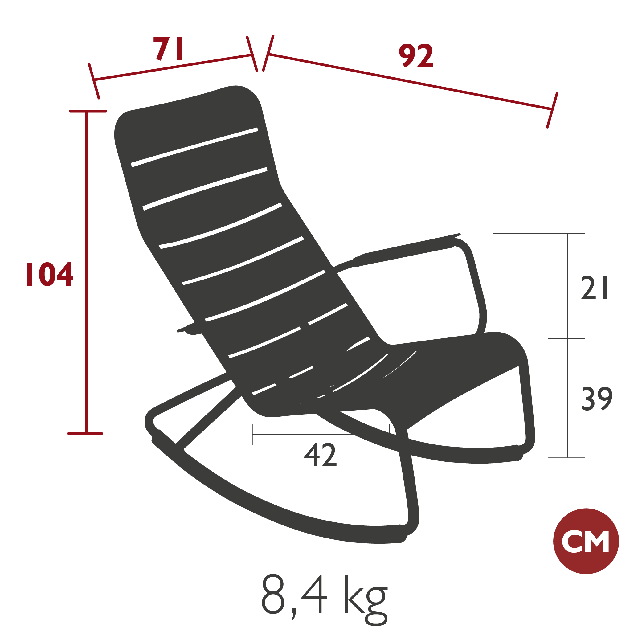 Fermob Luxembourg Schommelstoel - Afbeelding 8