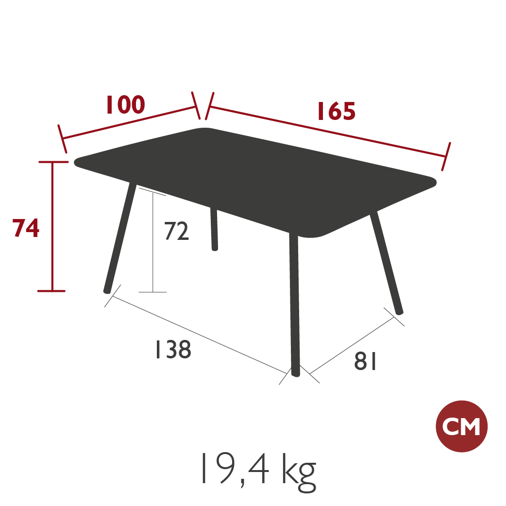 Fermob Luxembourg Tafel 165x100 - Afbeelding 4