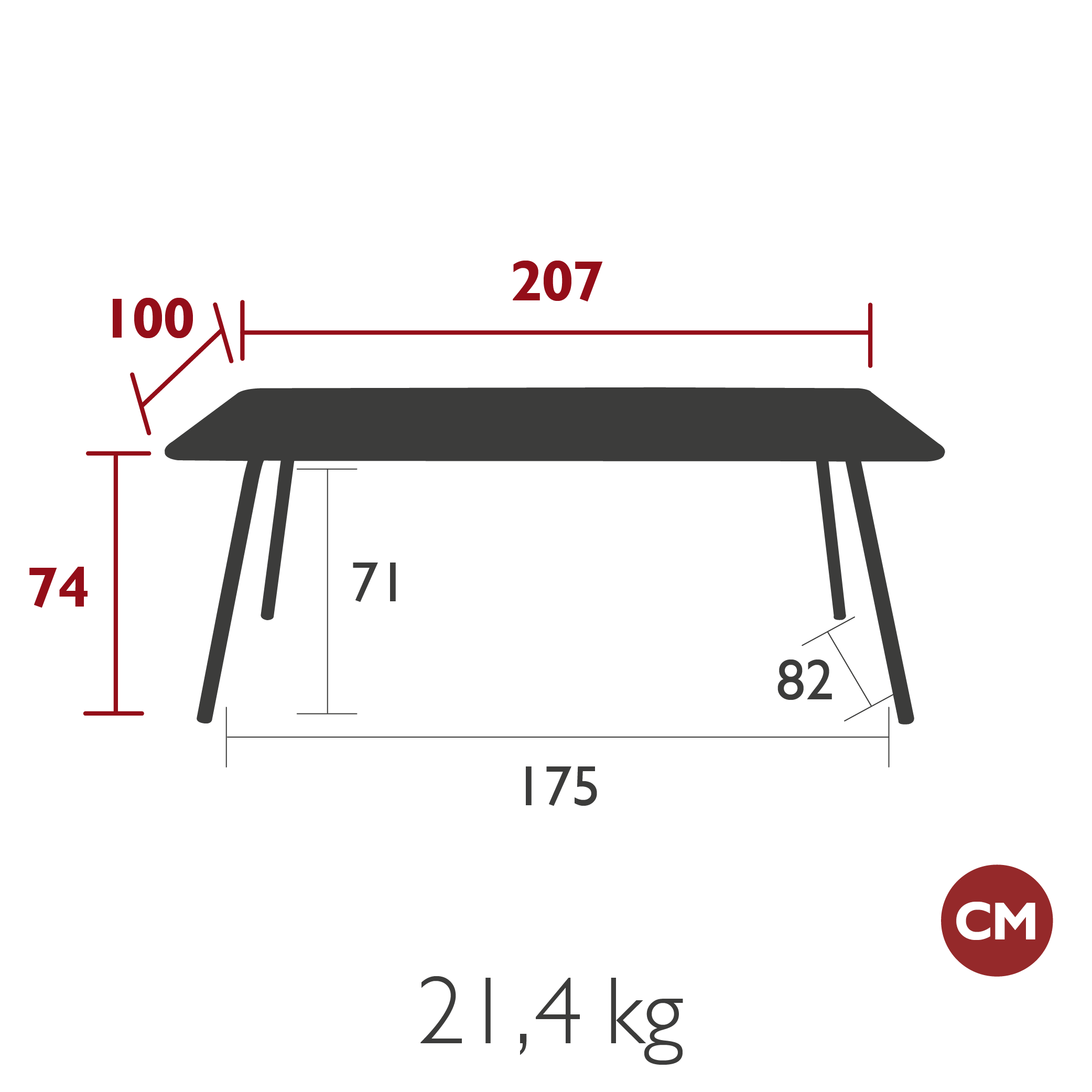 Fermob Luxembourg Tafel 207x100 - Afbeelding 8