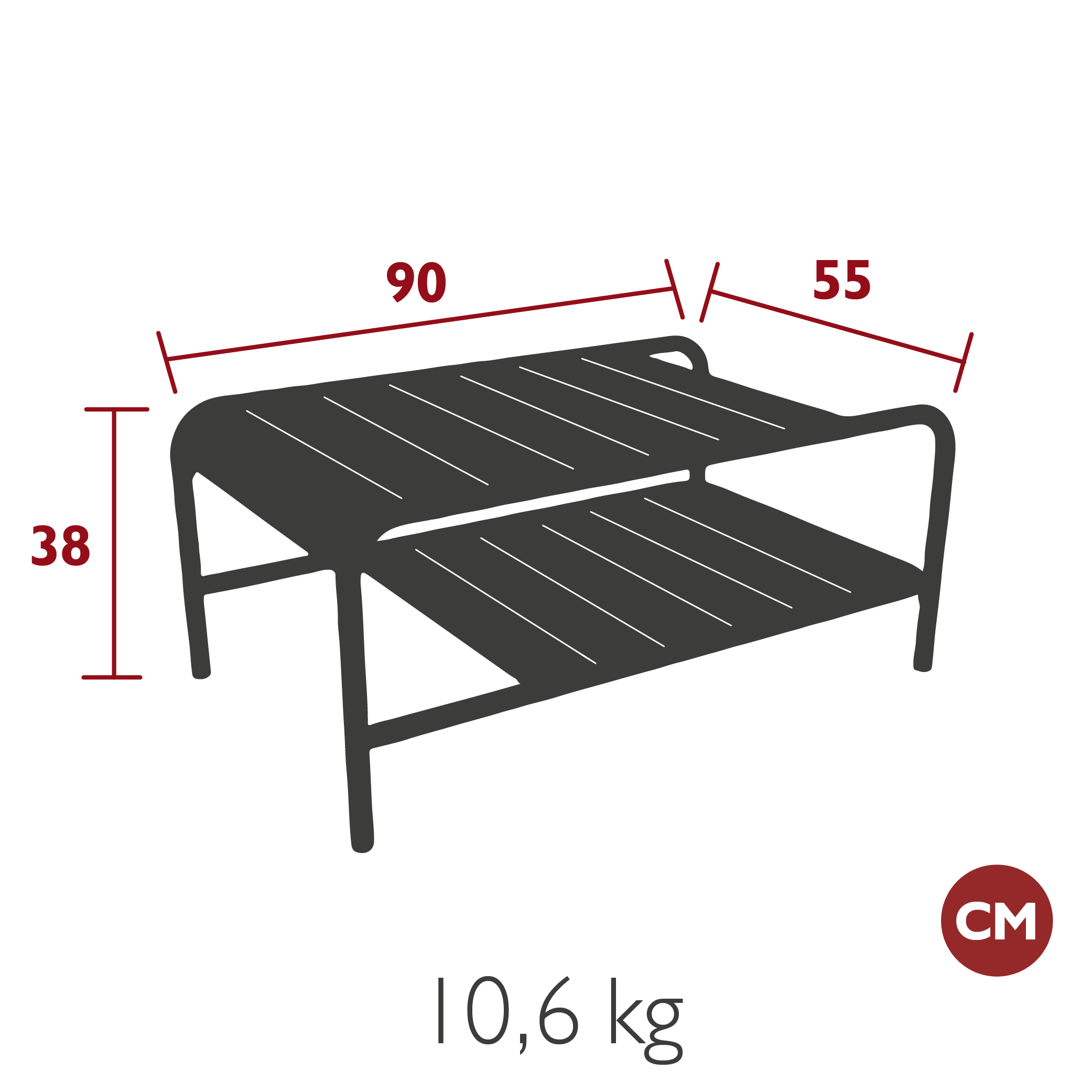 Fermob Luxembourg Low Table 90 x 55 - Afbeelding 4