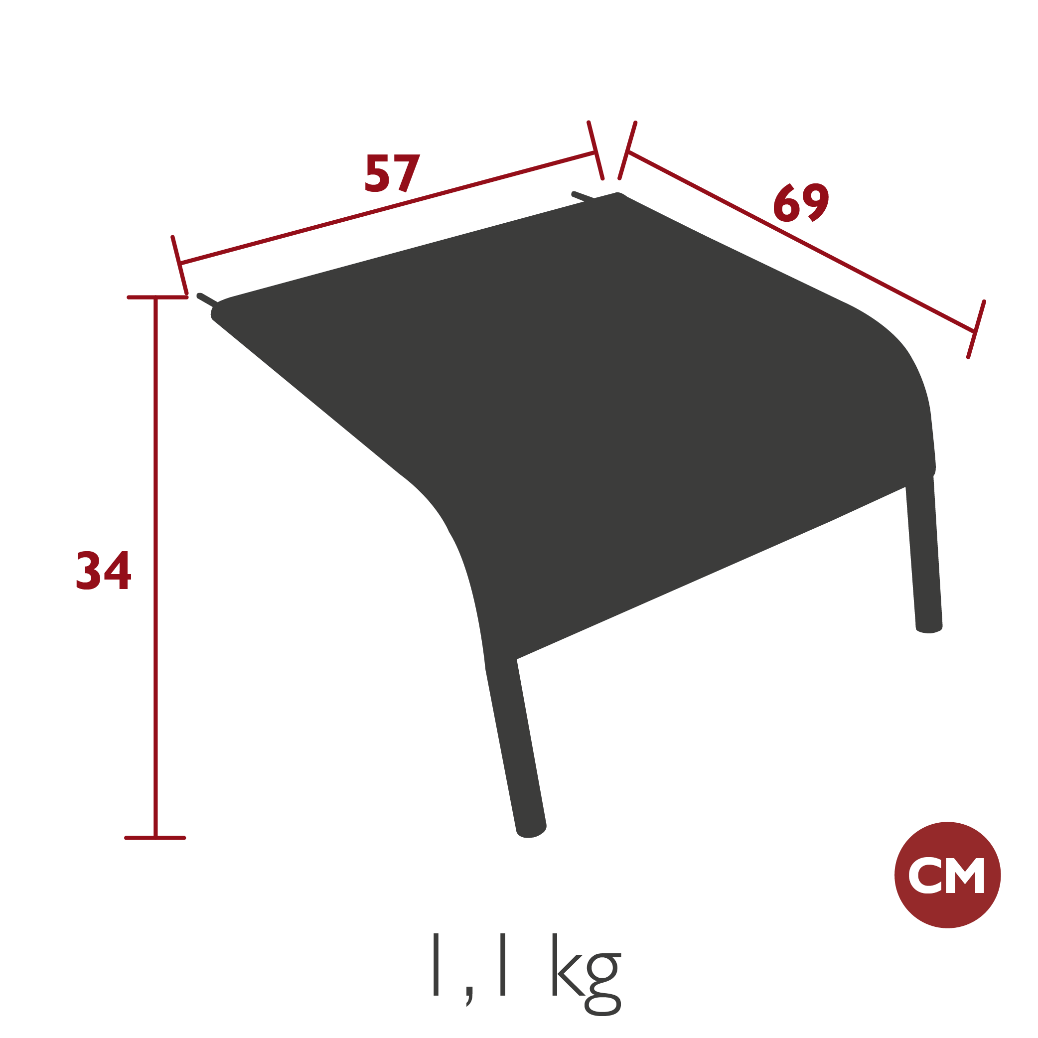 Alizé Footrest (voor Low Armchair) - Afbeelding 4