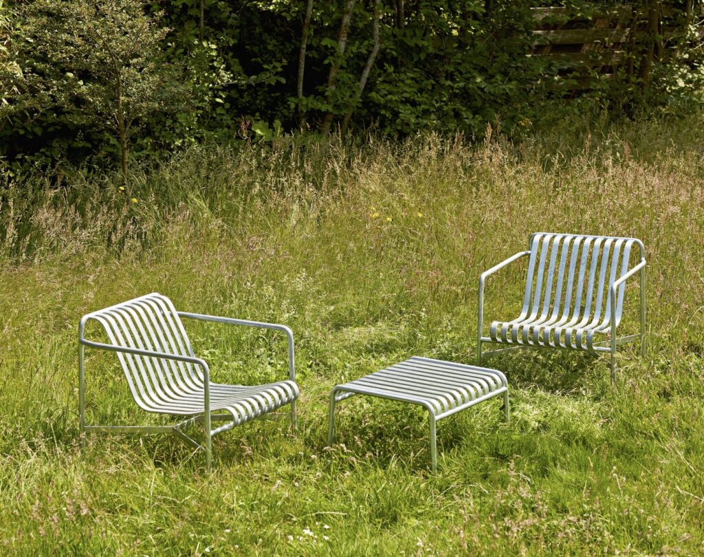 HAY Palissade Ottoman(voetenbank), hot galvanised steel - Afbeelding 3