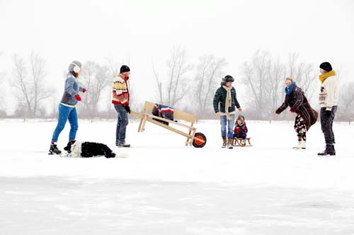 Weltevree wheelbench eikenhout bank