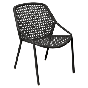 Fermob Croisette loungestoel Zwart black liquorice