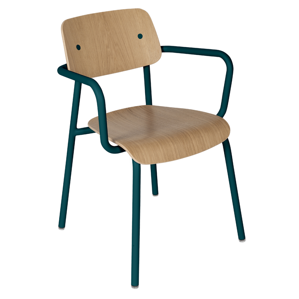 Fermob Studie Eiken Eetkamerstoel met armleuning