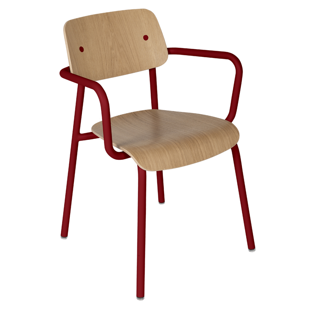 Fermob Studie Eiken Eetkamerstoel met armleuning