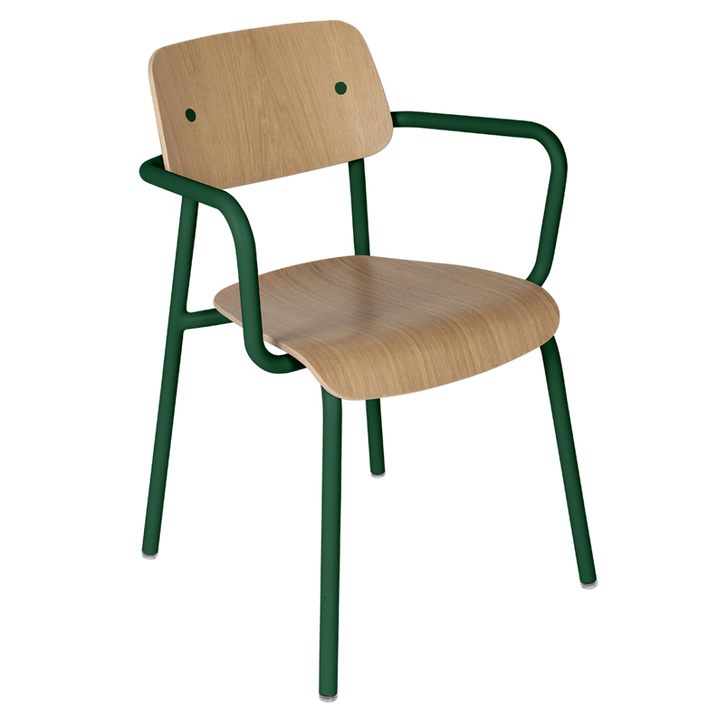 Fermob Studie Eiken Eetkamerstoel met armleuning